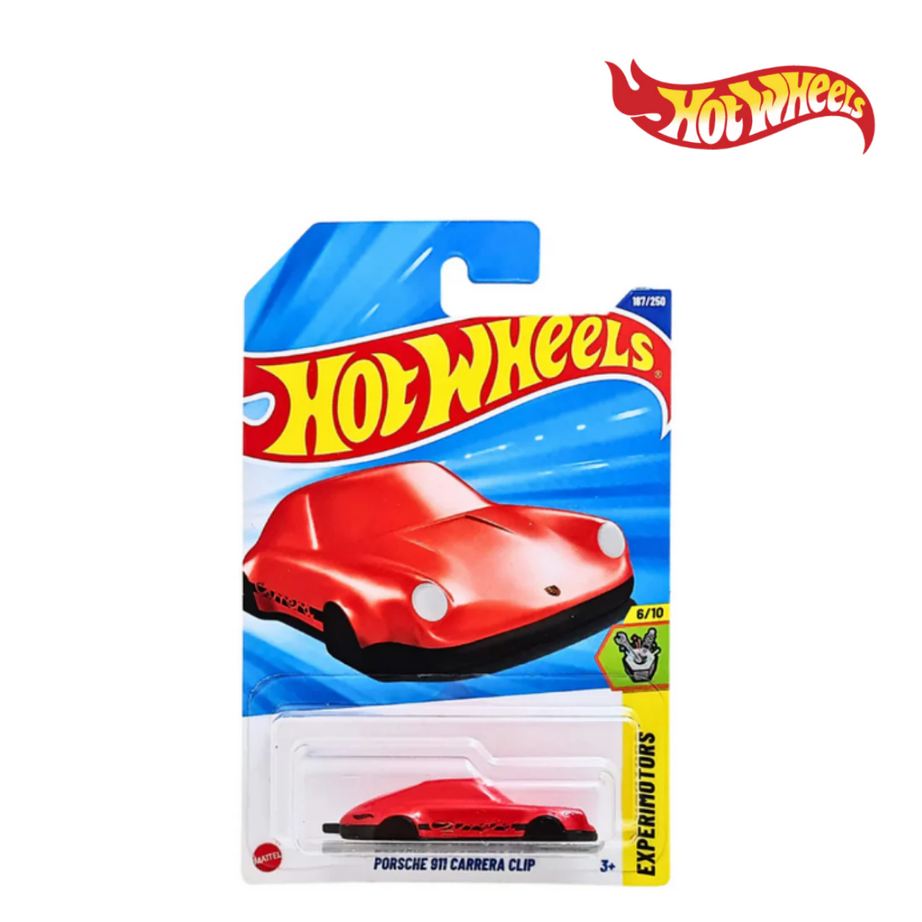 HOT WHEELS JBB12 1/64 Porsche 911 Carrera Clip Long Card, Ages 3+