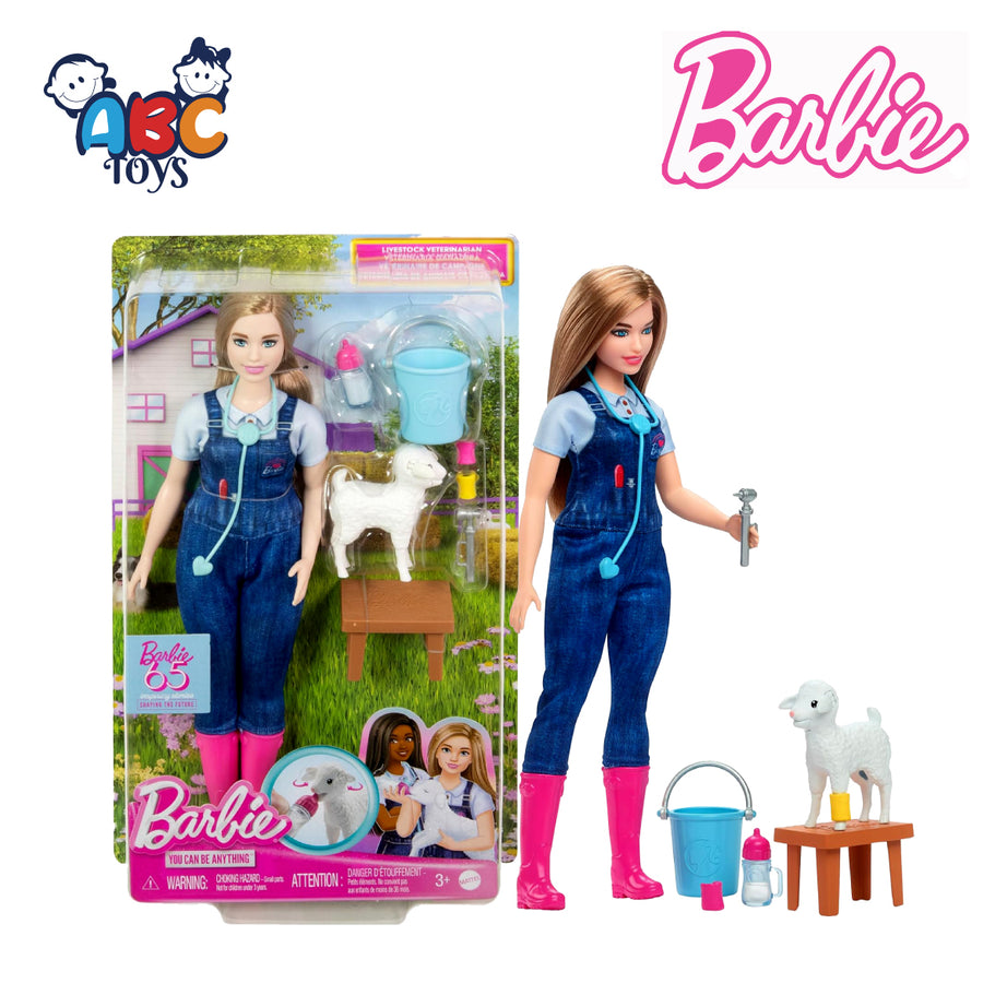 Barbie HRG42 Professions Farm Vet with Sheep and Accessories, Ages 3+ (HRG41)