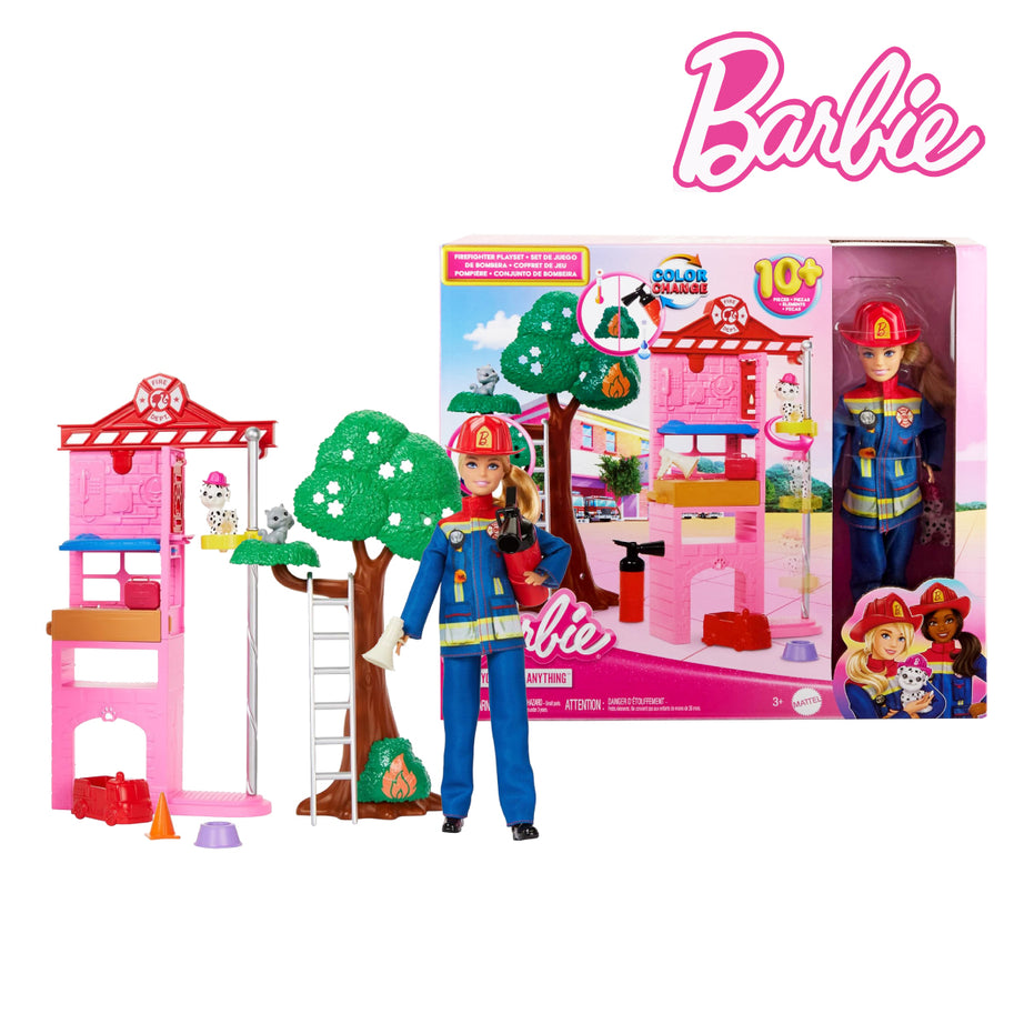 Barbie HRG55 Firefighter Playset With Blonde Fashion Doll
