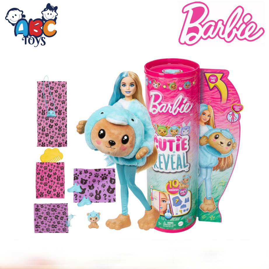 Barbie HRK25 Cutie Reveal Doll & Accessories, Ages 3+ (Damage Box)