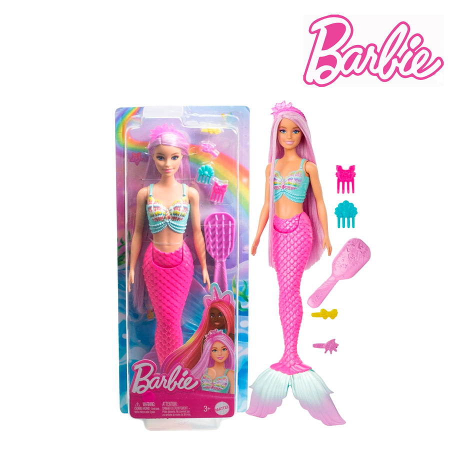Barbie HRR00 Mermaid Doll With 7-inch-Long Fantasy Hair & Accessories, Ages 3+
