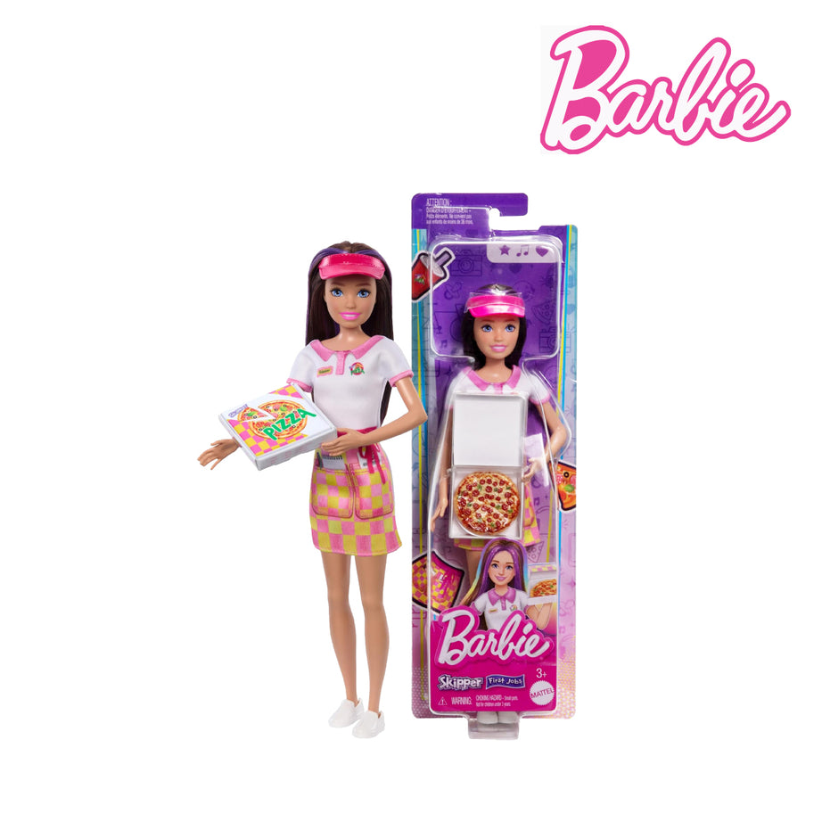 Barbie HTK36 Skipper Pizzeria Waitress Doll With Accessories, Includes Pizza & Takeout Box