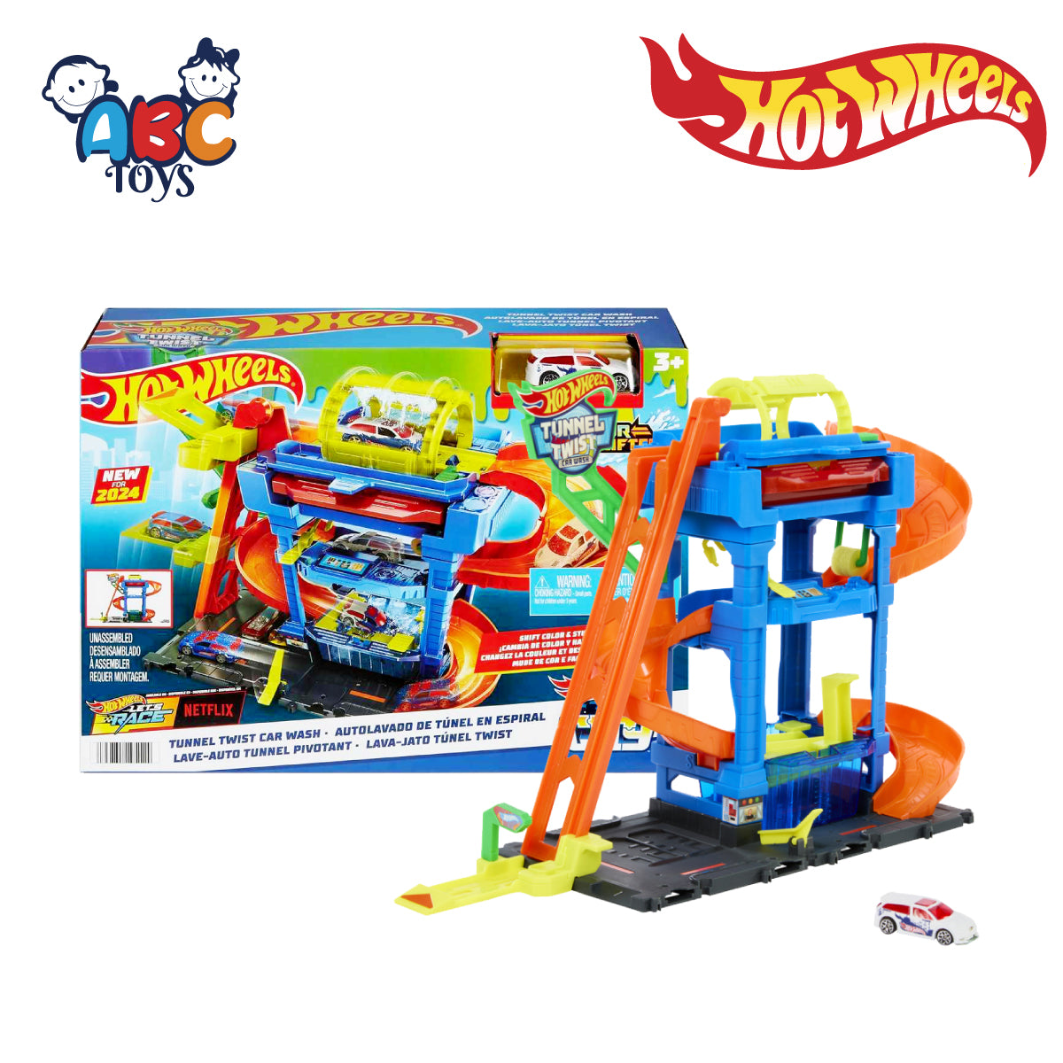 Hot Wheels HTN80 Tunnel Twist Car Wash, Ages 5+