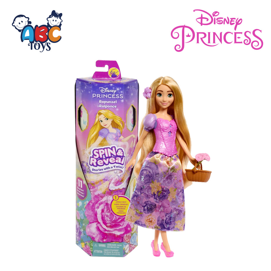 Disney Princess HTV84 Spin & Reveal Rapunzel Fashion Doll & Accessories, Ages 3+