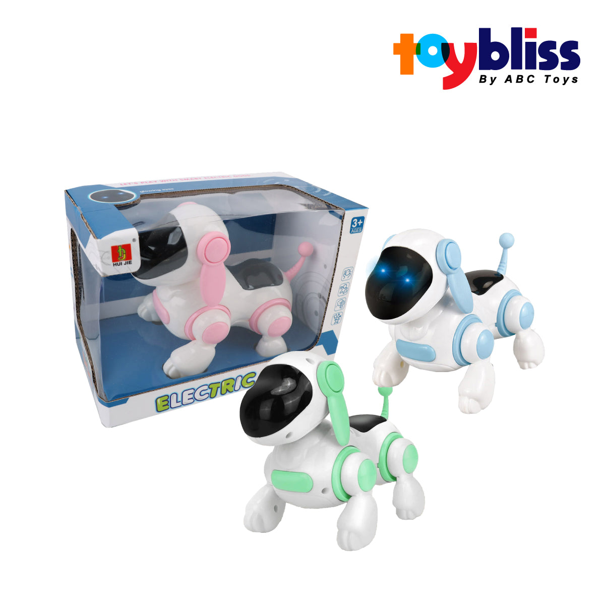 Toybliss HUI JIE Electric Robotic Dog with Lights & Sound (111-3A), Ages 3+ (Damage Box)