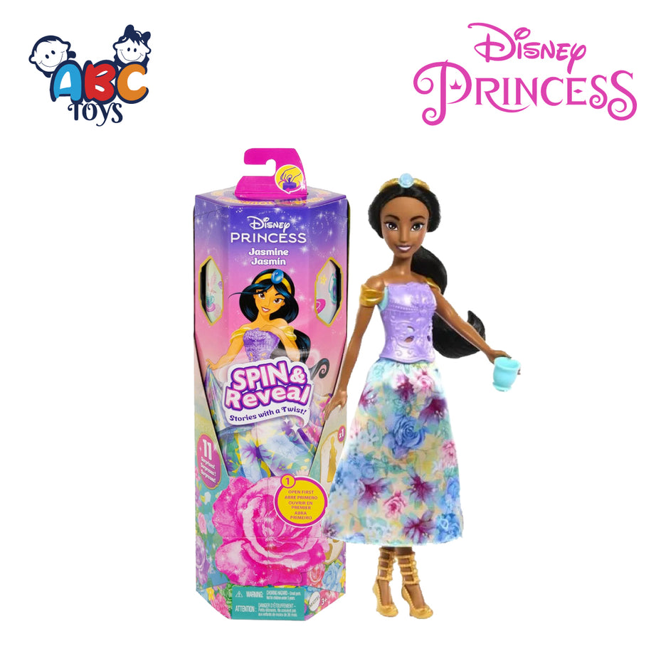 Disney Princess HXC23 Spin & Reveal Jasmine Fashion Doll & Accessories, Ages 3+