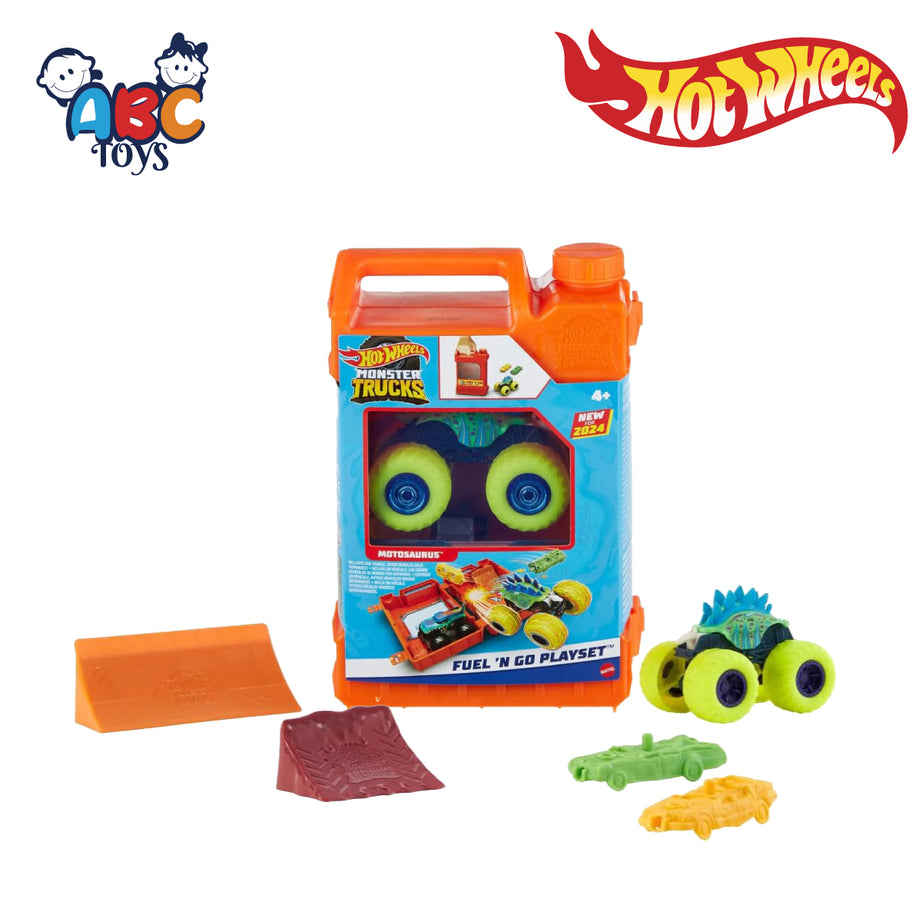 Hot Wheels HXT04 Monster Trucks Fuel N' Go Playset, Ages 3+