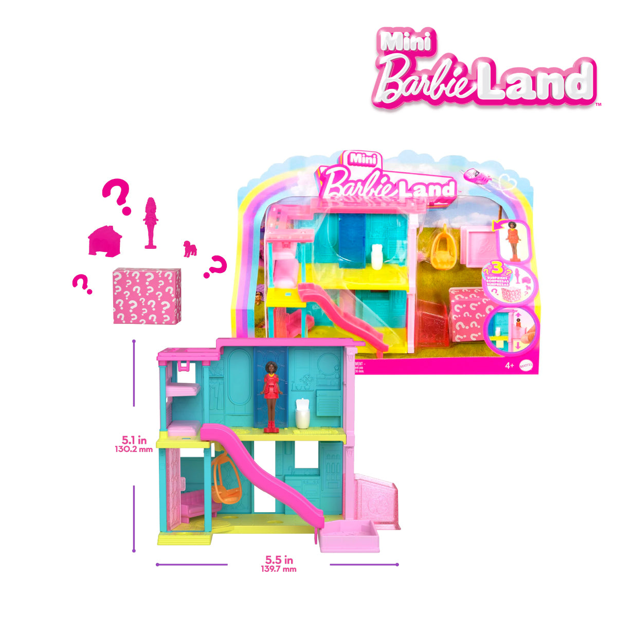 Barbie HYF46 Mini Barbieland Doll House Playsets, Ages 3+ (HYF44)