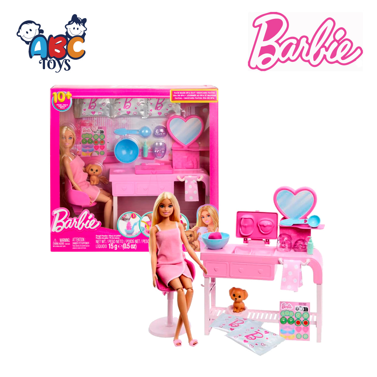 Barbie HYV31 Face Mask Playset with 10+ Accessories & More, Age 4+