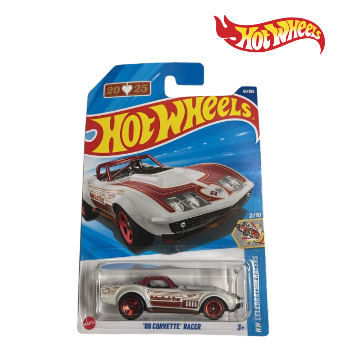 Hot Wheels HYX01 '69 Corvette Racer Let’S Race, Ages 3+
