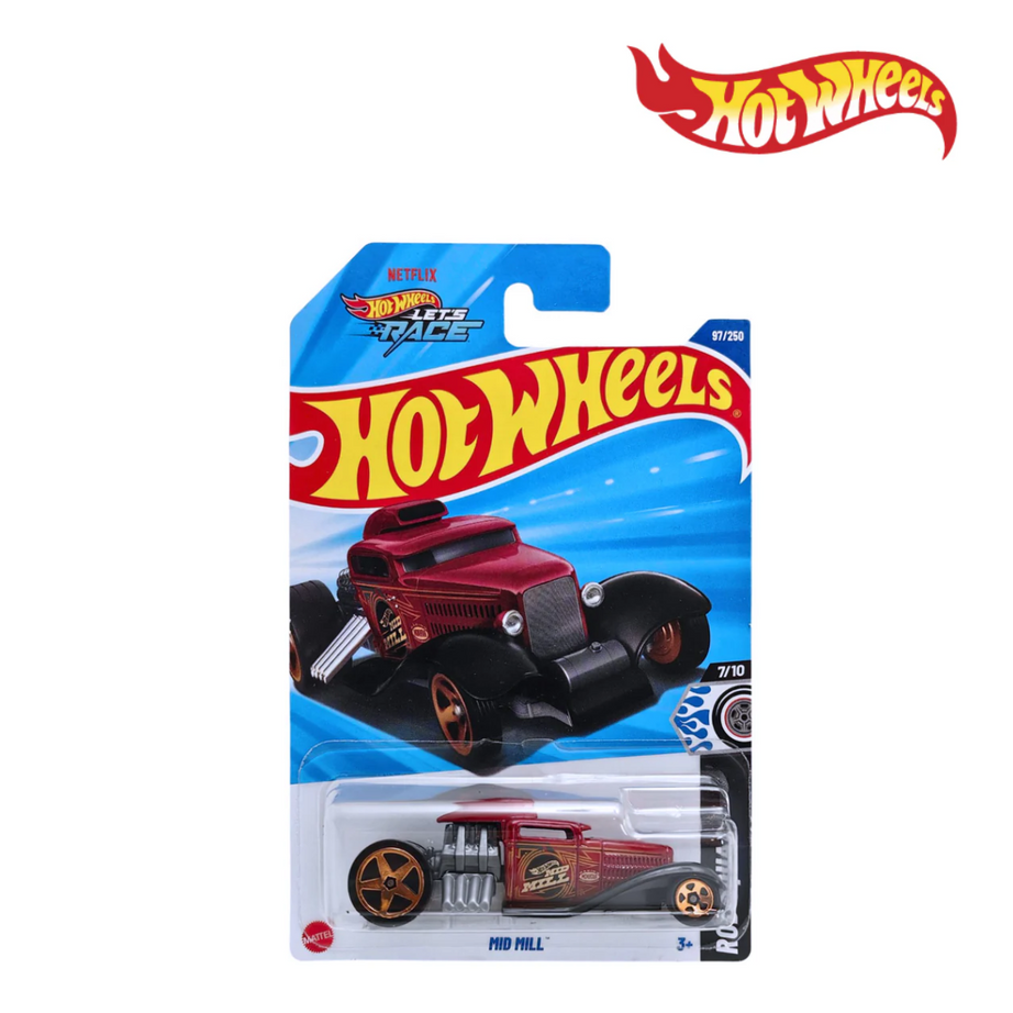 Hot Wheels HYX39 Mid Mill Let’s Race Long Card