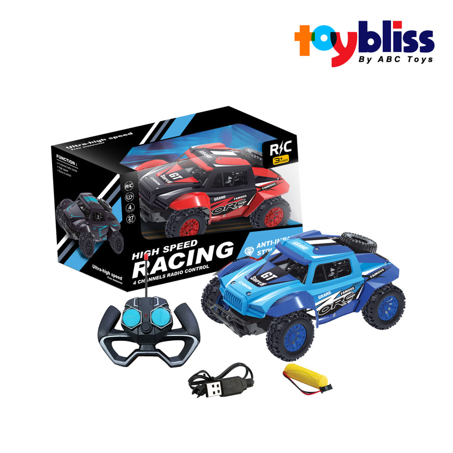 Toybliss High-Speed Racing RC Car with Lights & Sounds (599), Ages 3+