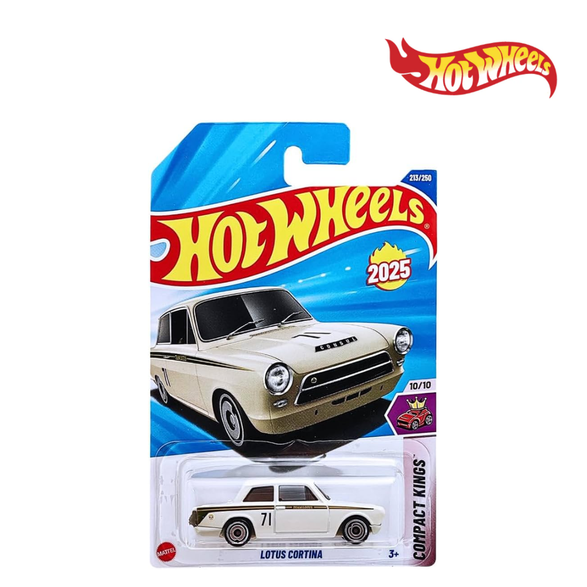 Hot Wheels HYW46 Lotus Cortina Long Card, Ages 3+