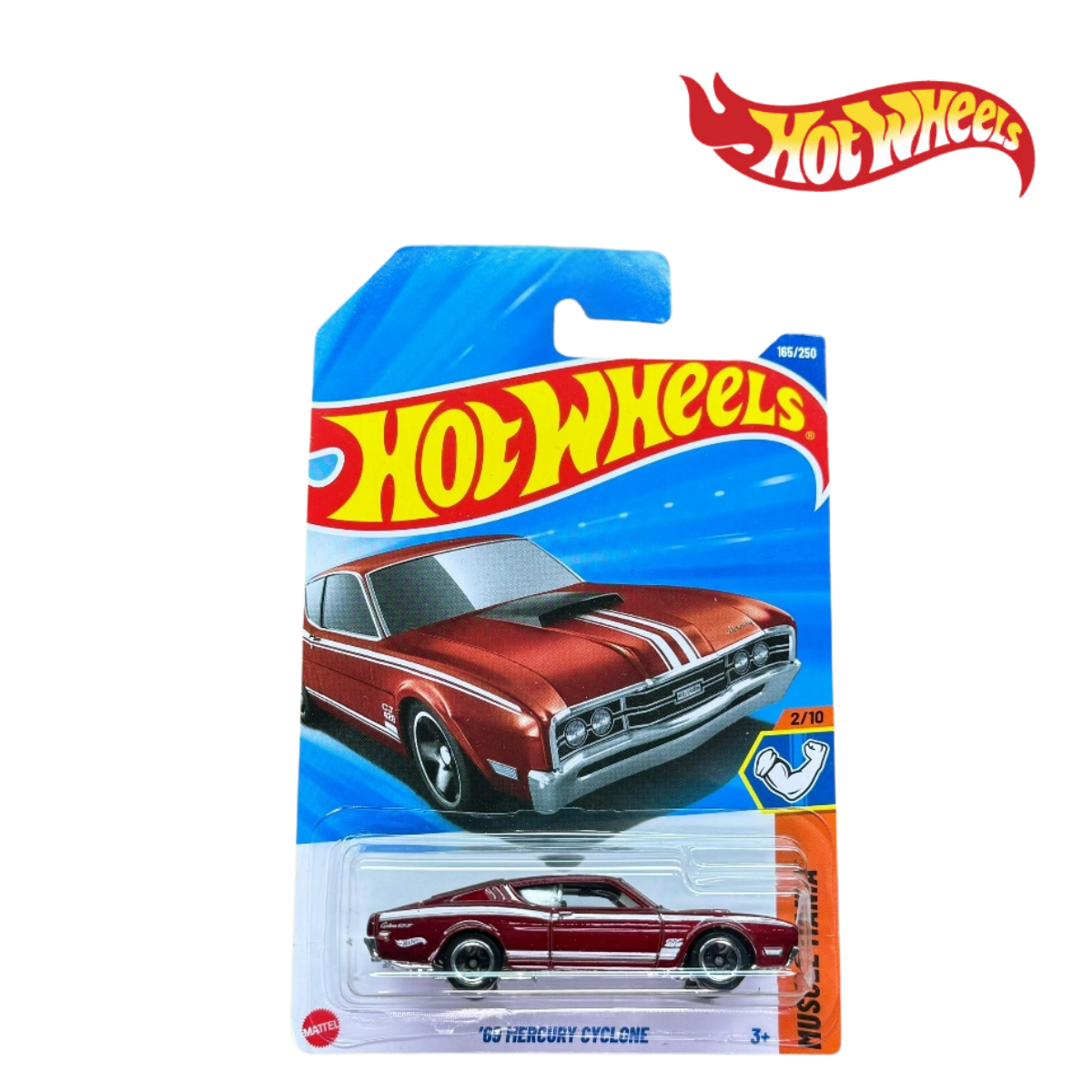 Hot Wheels HYY61 ’69 Mercury Cyclone Long Card, Ages 3+