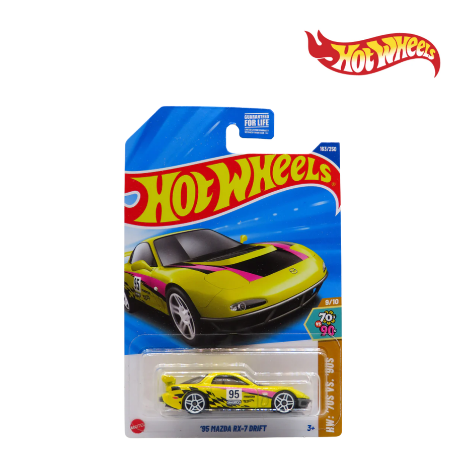 Hot Wheels HYY95 ’95 Mazda RX-7 Drift Long Card, Ages 3+