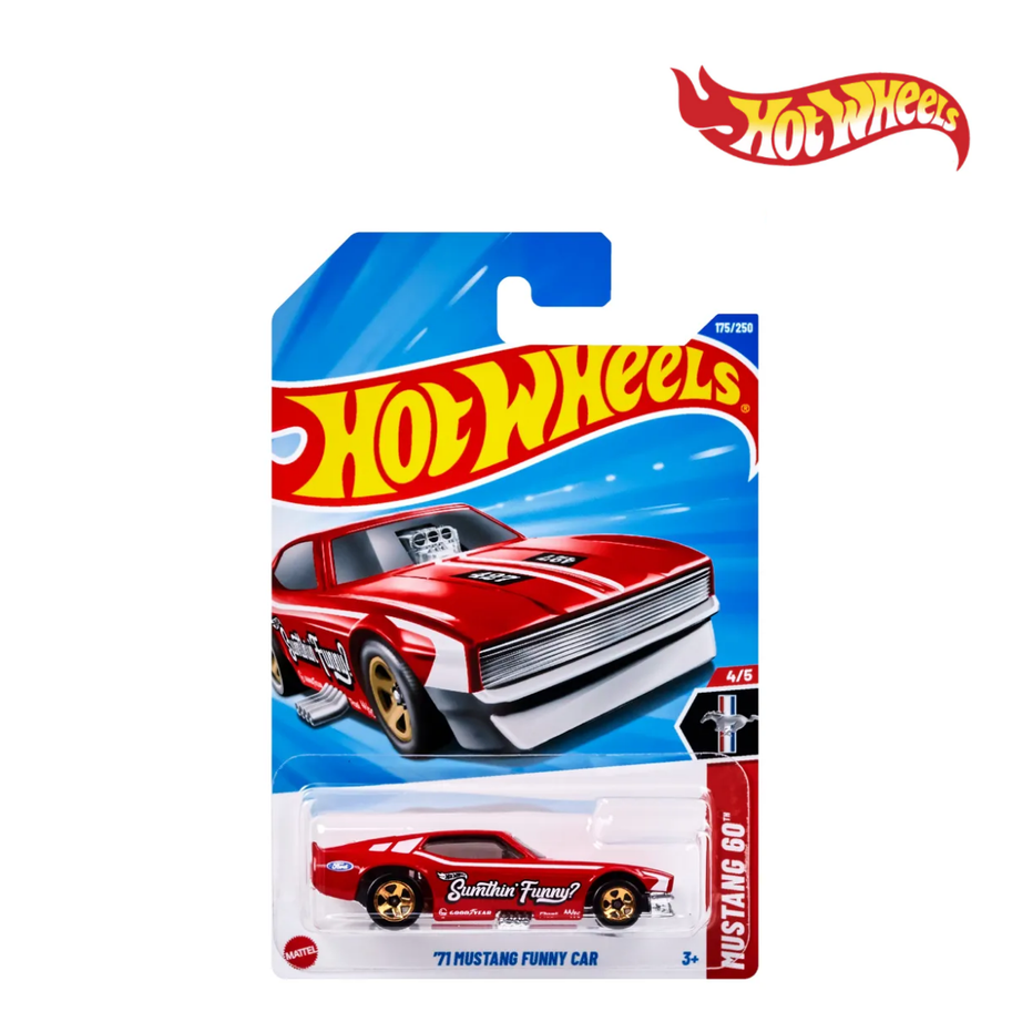 Hot Wheels JBB04 ’71 Mustang Funny Car Long Card, Ages 3+