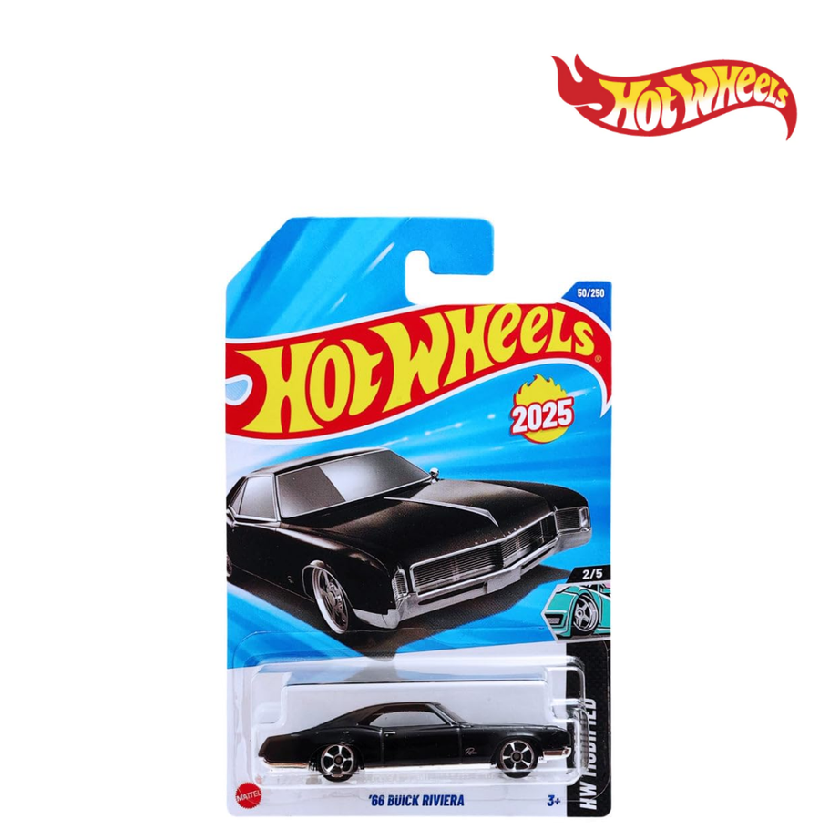 Hot Wheels JBB56 66 Buick Riviera Long Card, Ages 3+