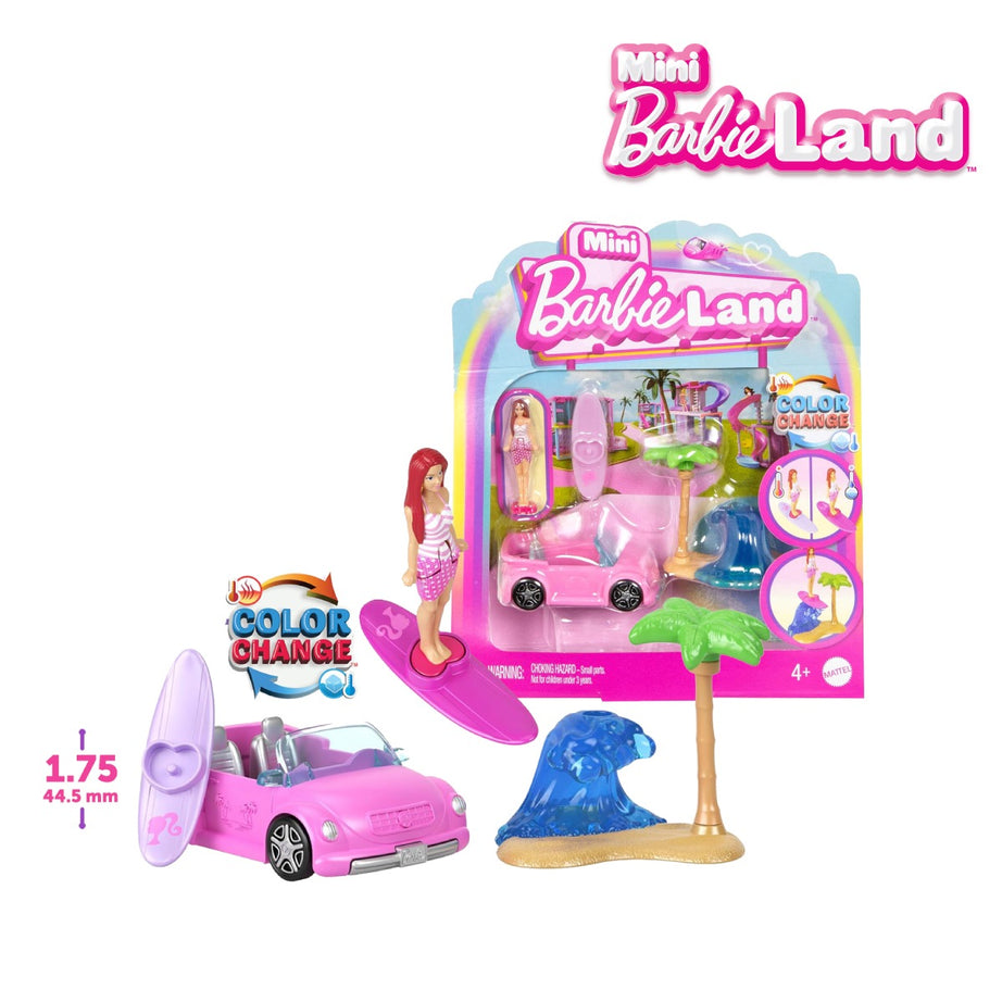 Barbie JCR35 Mini Barbieland Doll & Vehicle Set, Ages 3+