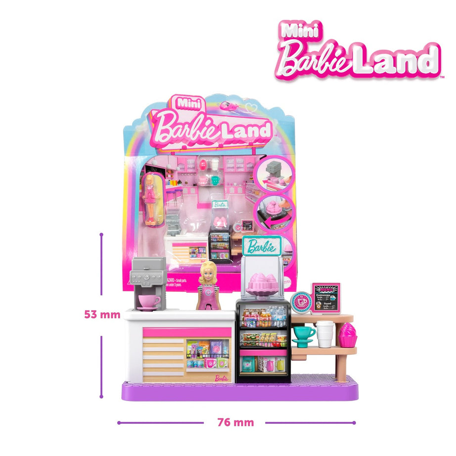 Barbie JCR31 Mini Barbieland Collectible Bakery Playset, Ages 3+ (JCR29)