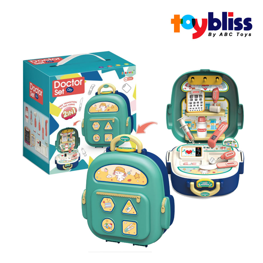 Toybliss - Inbealy 2in1 Doctor Set BagPack (2501-2), Age 3+