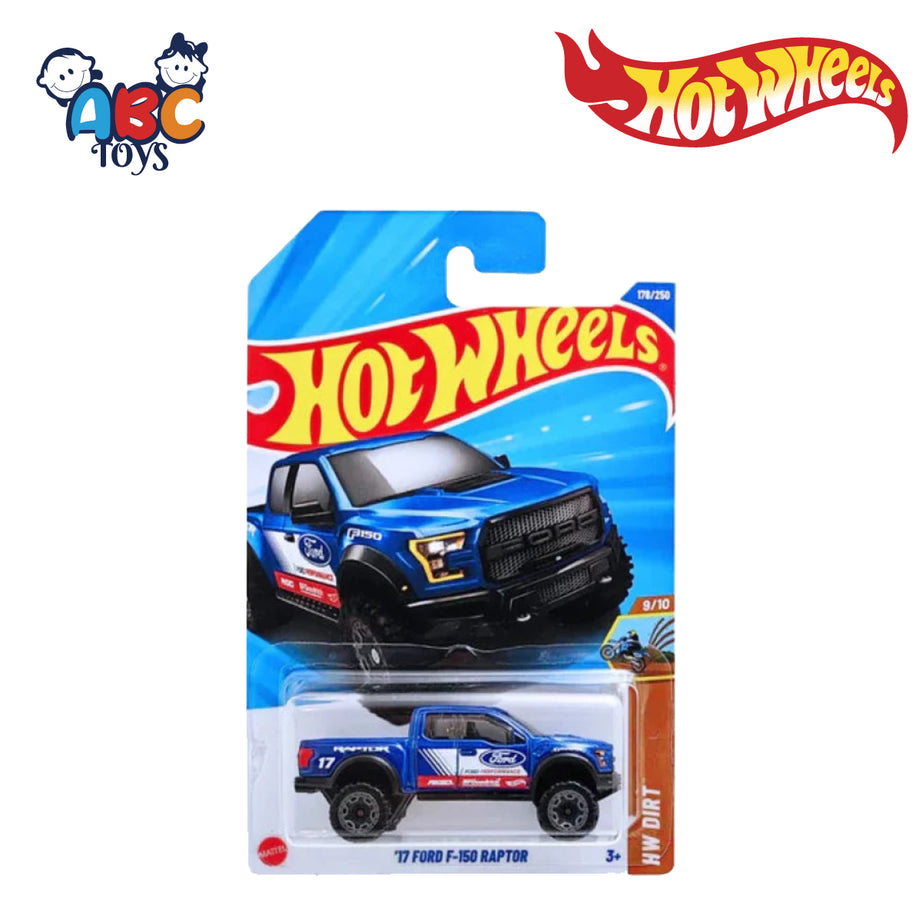 Hot Wheels JBB05 '17 FORD F-150 RAPTOR  Long Card, Ages 3+