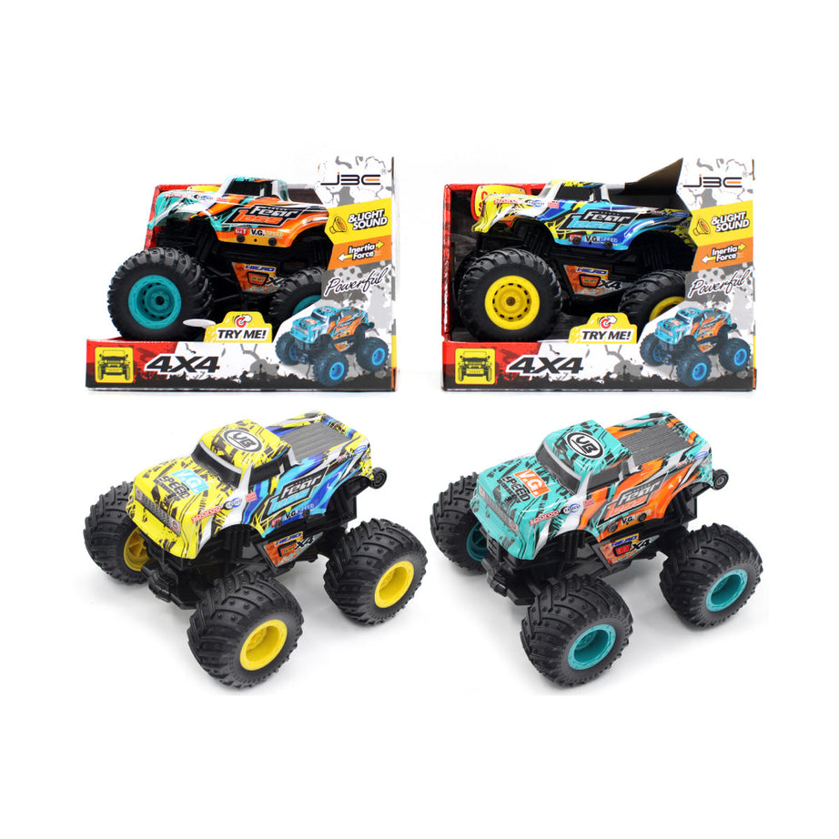 Toybliss JBE 1:16 Scale Monster Car with Lights & Sounds (JU688-7), Ages 3+