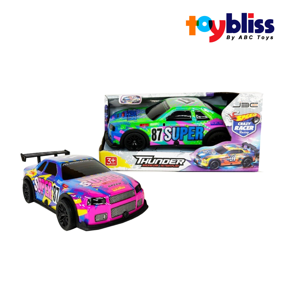 Toybliss JBE 1:20 Thunder Racing Car B/0 (JU688-25), Ages 3+ (F40) (Damage Box)