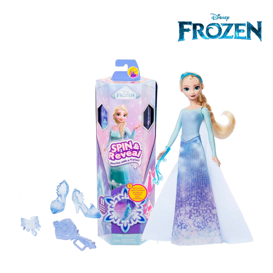 Disney Frozen JBG59 Spin & Reveal Elsa Fashion Doll & Accessories, Ages 3+