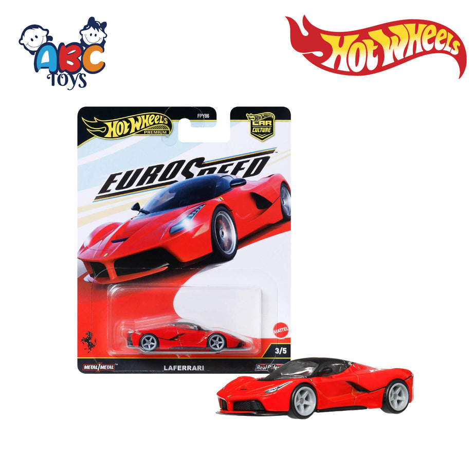 Hot Wheels FPY86 Car Culture Euro Speed Premium LaFerrari JBK55, Ages 3+