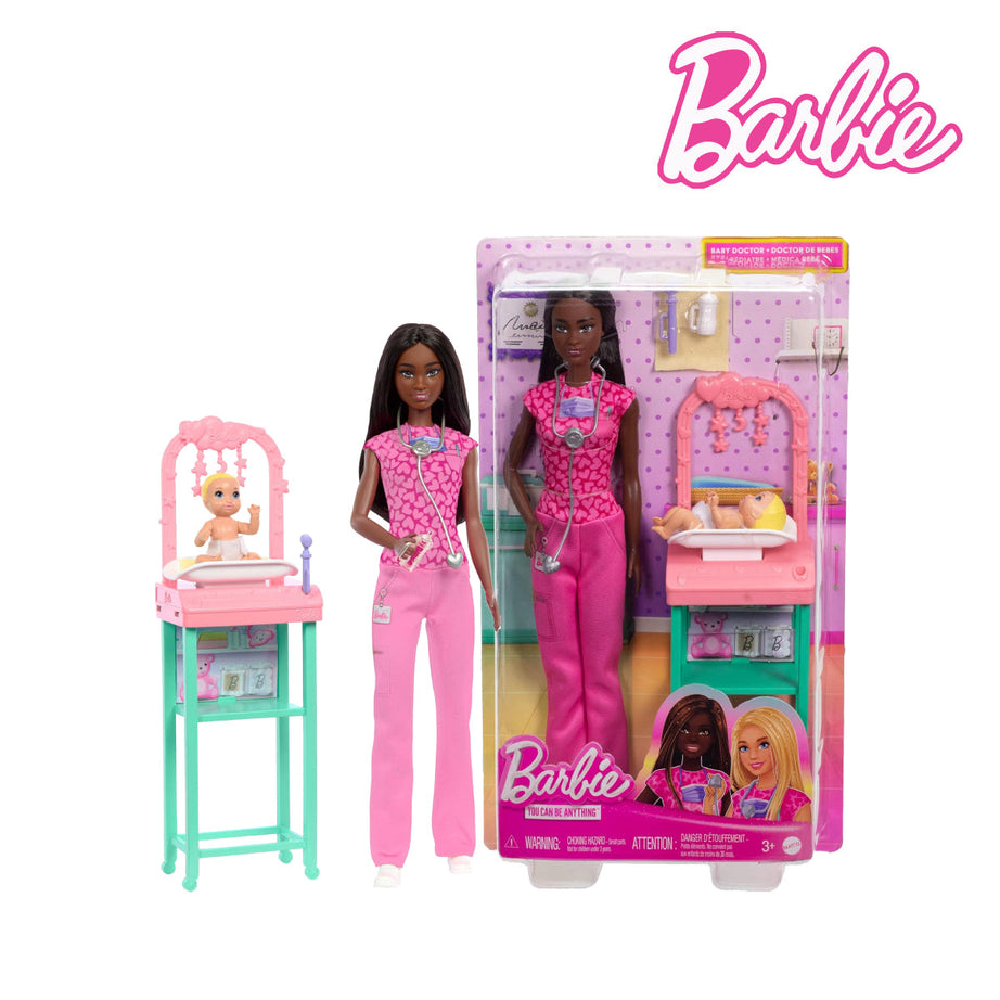 Barbie JCR73 Baby Doctor Doll With Brunette Fashion Doll, Ages 3+ (JCR71)