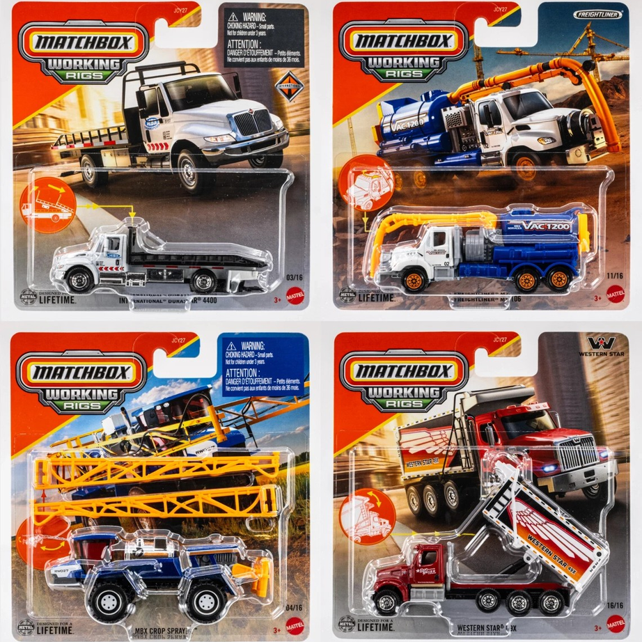 Matchbox JCY27 Working Rigs Asst, Age 3+
