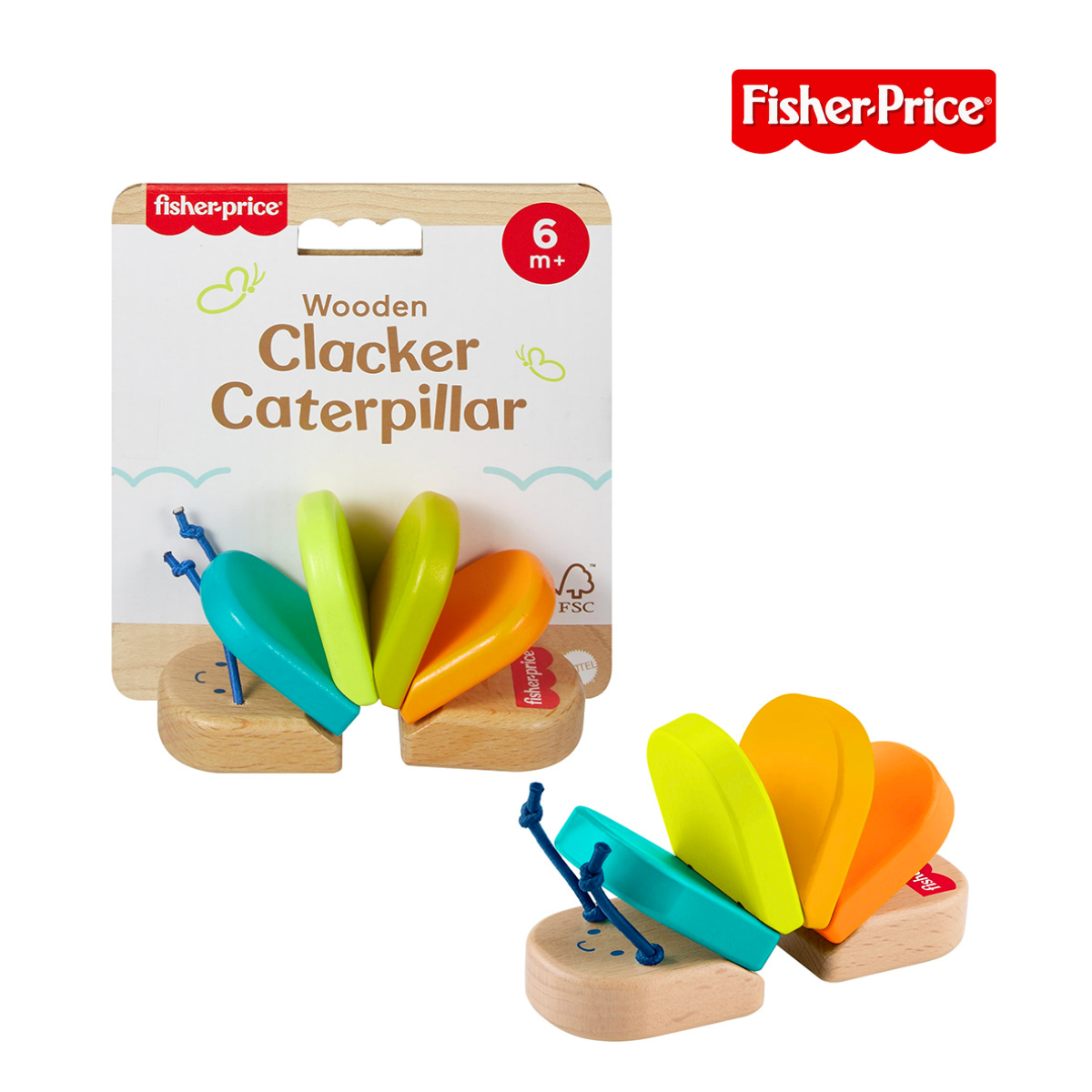 Fisher Price JCY39 Rainbow Car Rattle, Ages 6m+