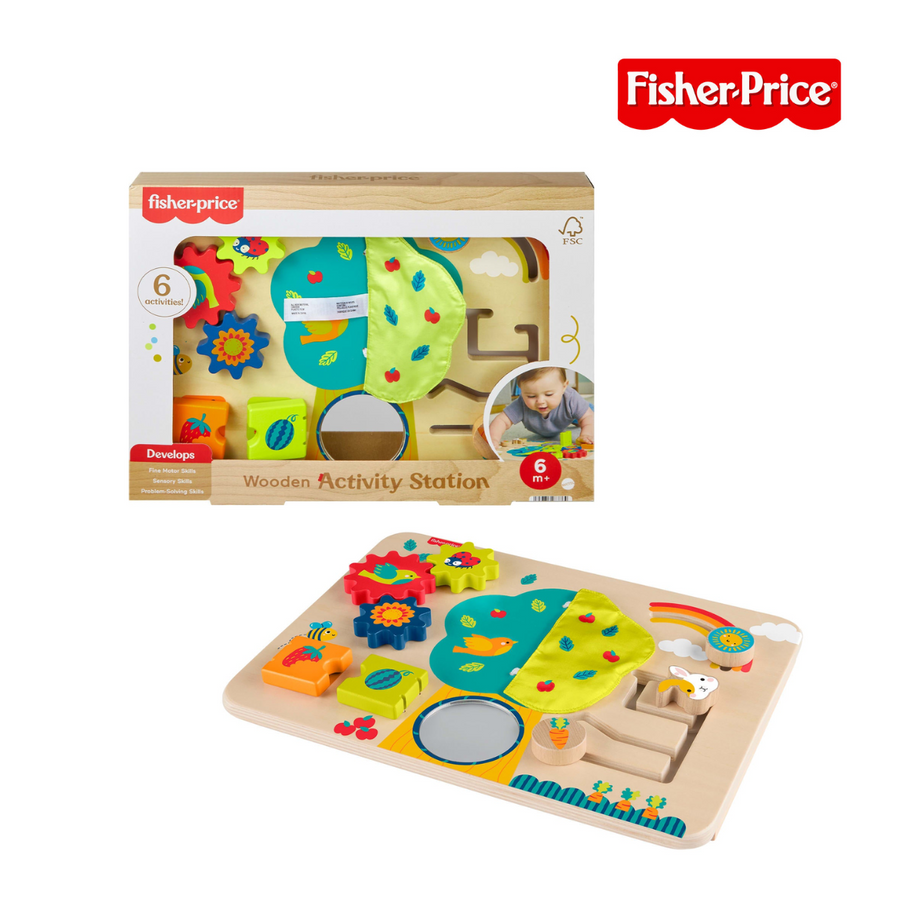 Fisher Price JDM53 Wood Activity Station, Ages 6m+