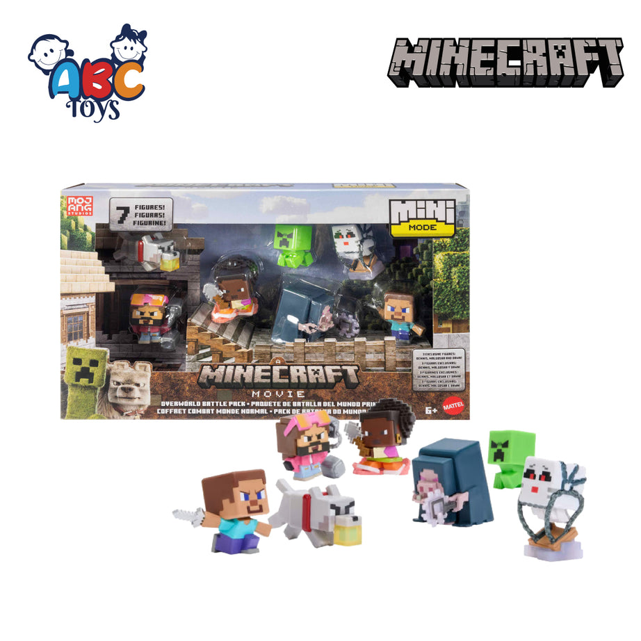 Minecraft JFM37 Mini Mode Overworld Battle Pack With 7 Mini Action Figures, Ages 6+