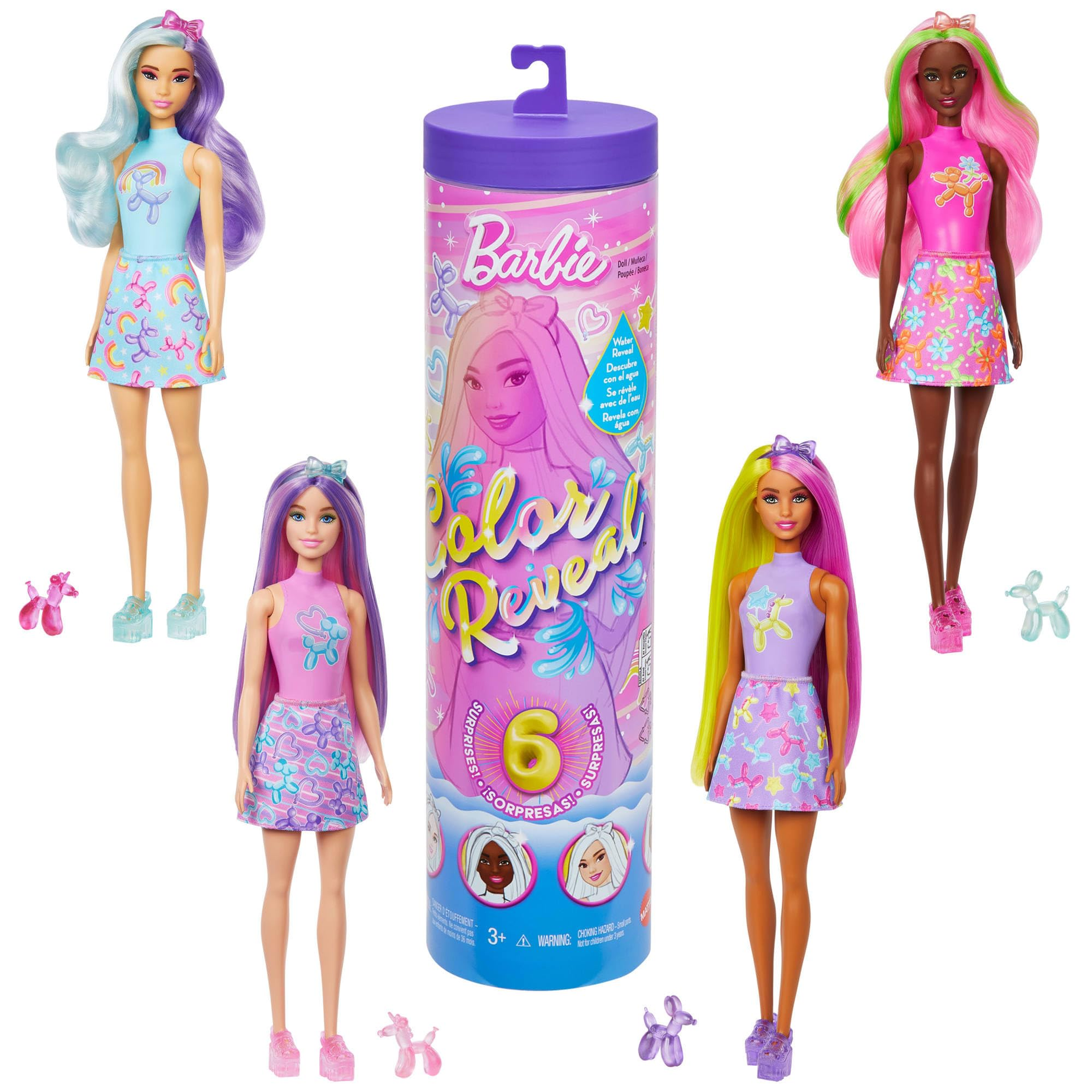 Barbie JFV58 Color Reveal Asst, Ages 3+