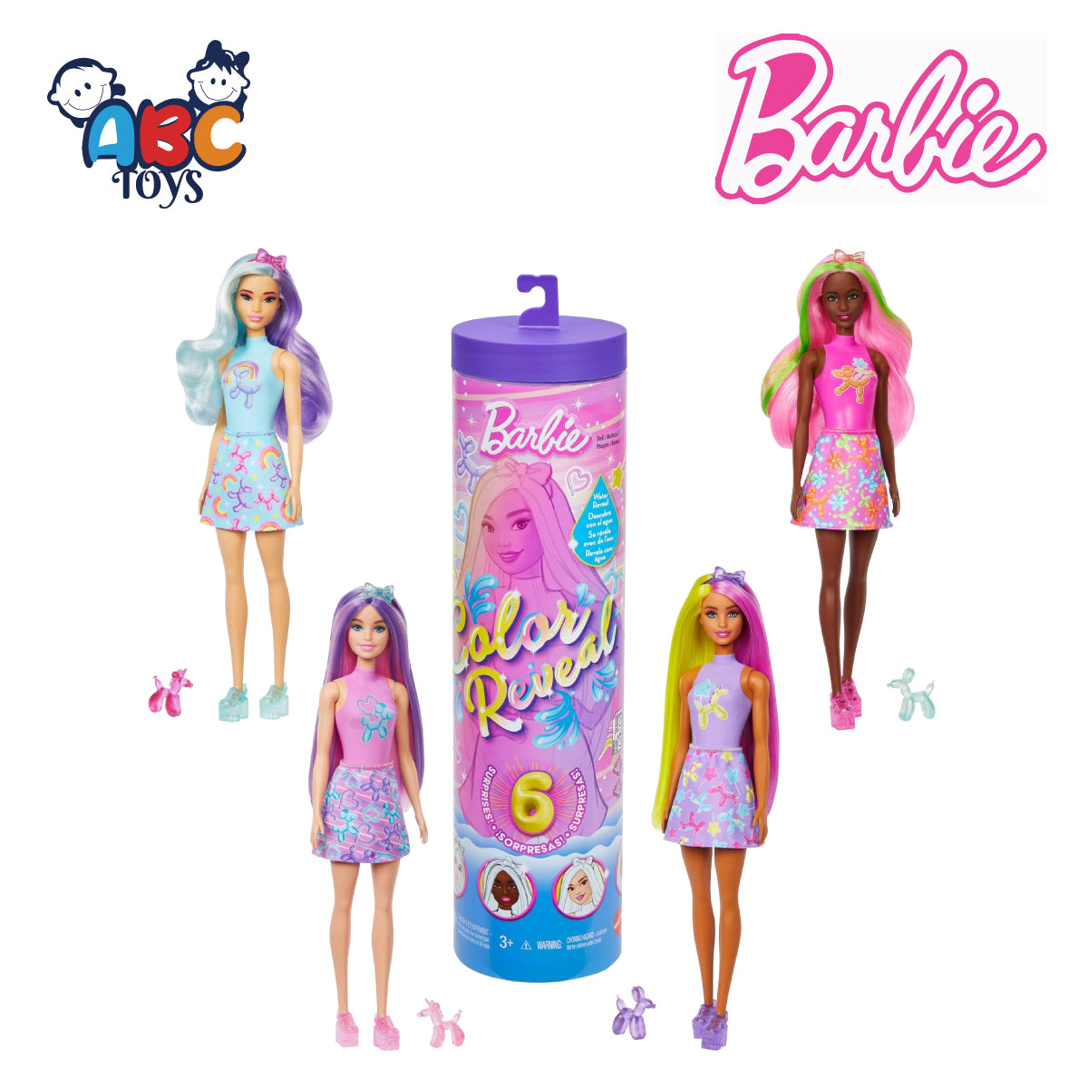 Barbie JFV58 Color Reveal Asst, Ages 3+