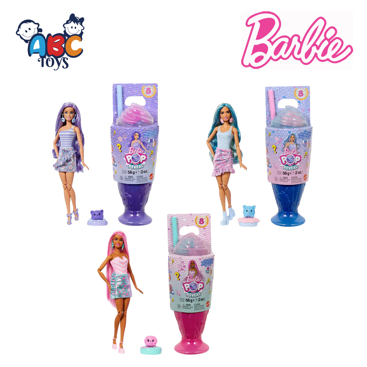 Barbie JFY00 Pop Reveal Scented Squishy Pet, Age 3+