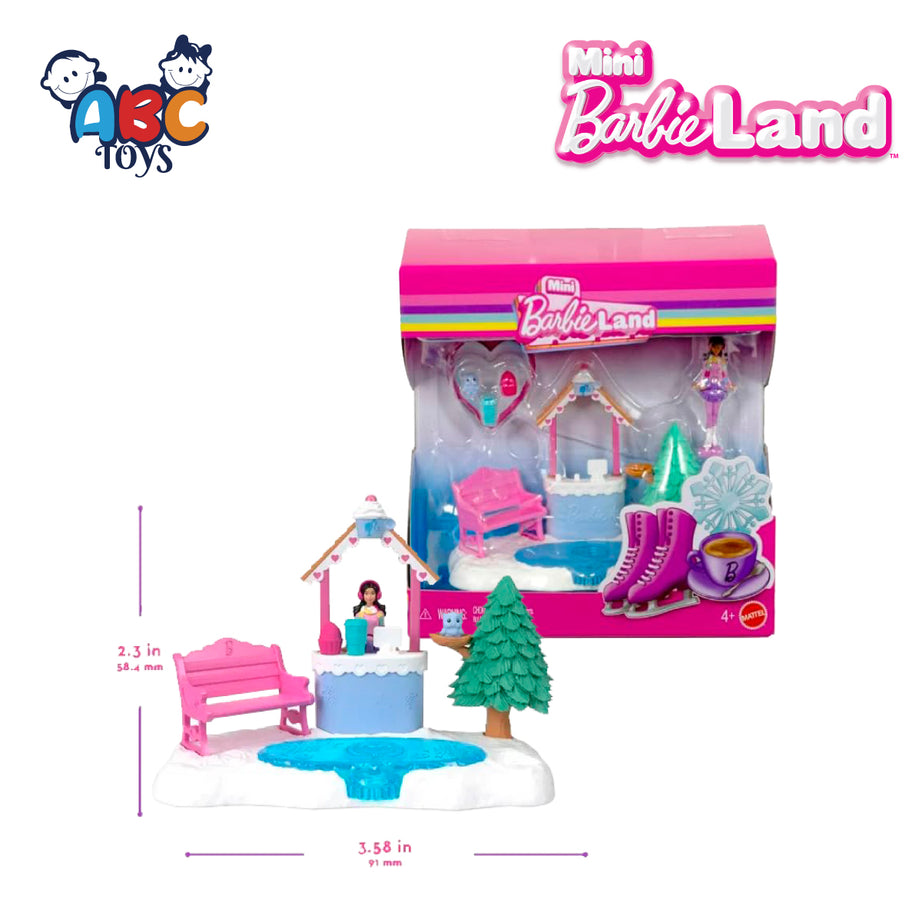 Barbie JLG62 Mini Barbie Land Doll & Move Theater, Age 4+
