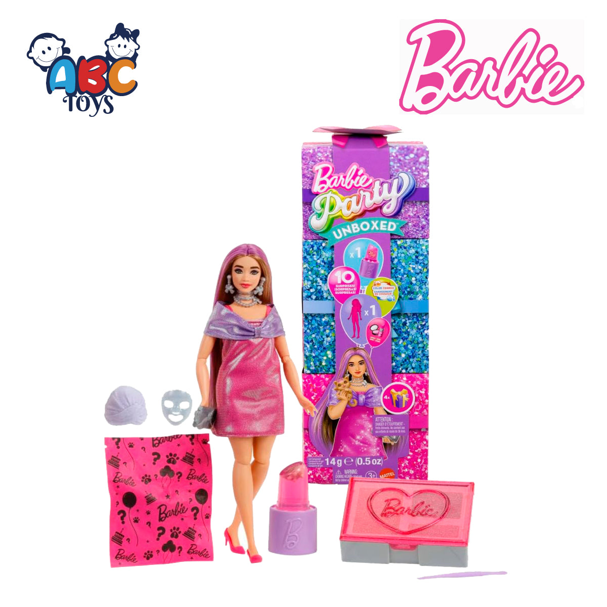 Barbie Party Unboxed Doll Set JFY67 Ages 3+