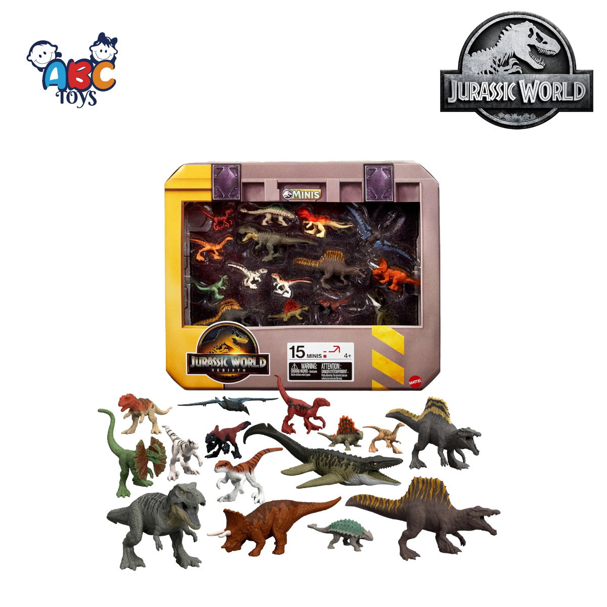 Jurassic World JGB53 Rebirth Minis 15 Mini Figure Box Set, Age 4+