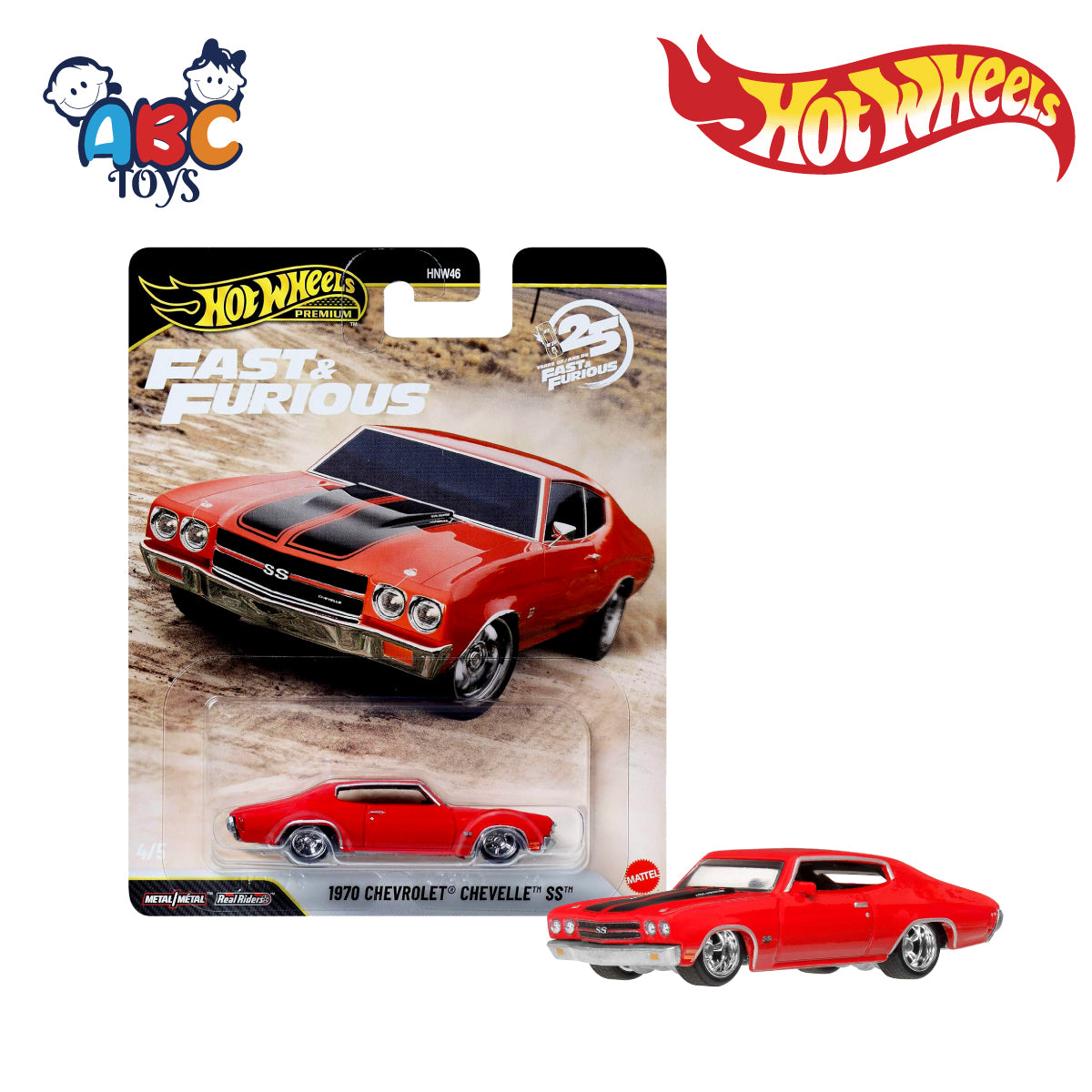 Hot Wheels 1:64 Premium Fast & Furious Car (HNW46), Ages 3+