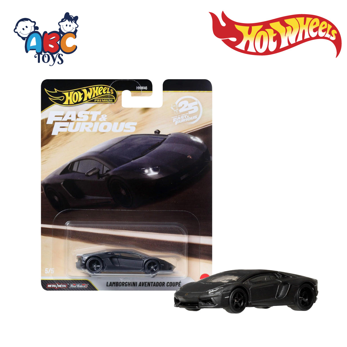 Hot Wheels 1:64 Premium Fast & Furious Car (HNW46), Ages 3+