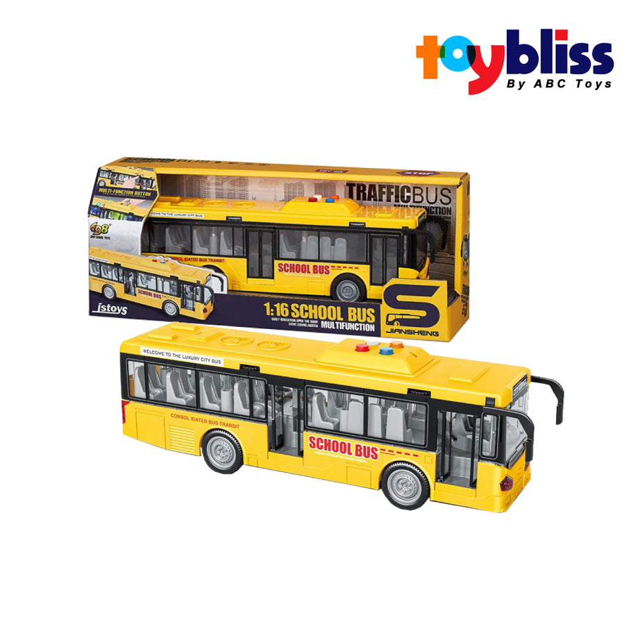 Toybliss 1:16 School Bus (JS120B), Ages 3+