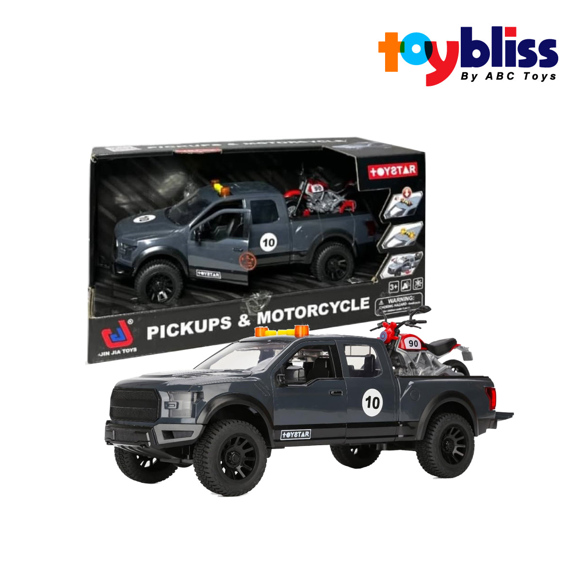 Toybliss Pickups & Motorcycle (666-90P), Ages 3+