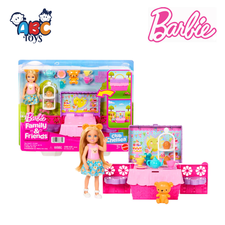 Barbie Chelsea Friends & Family Tea Party Picnic Playset JJB40 Ages 3+