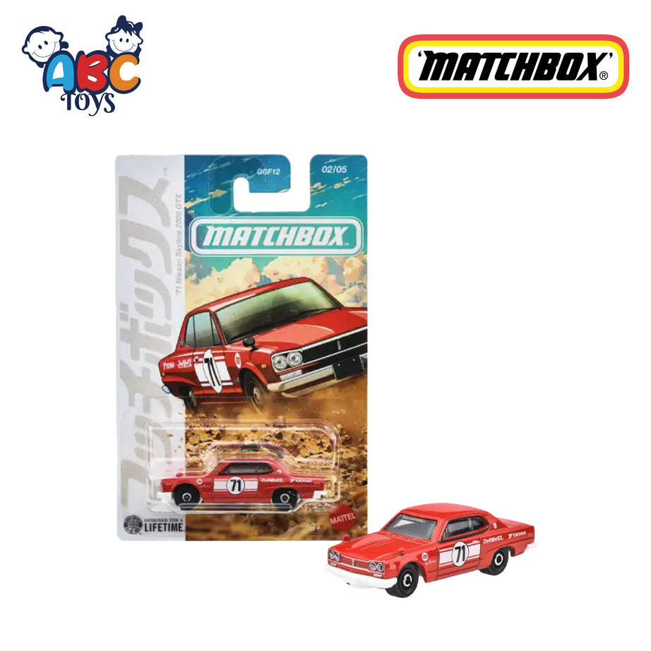 Matchbox GGF12 71 Nissan Skyline 2000 GTX JJR66, Ages 3+