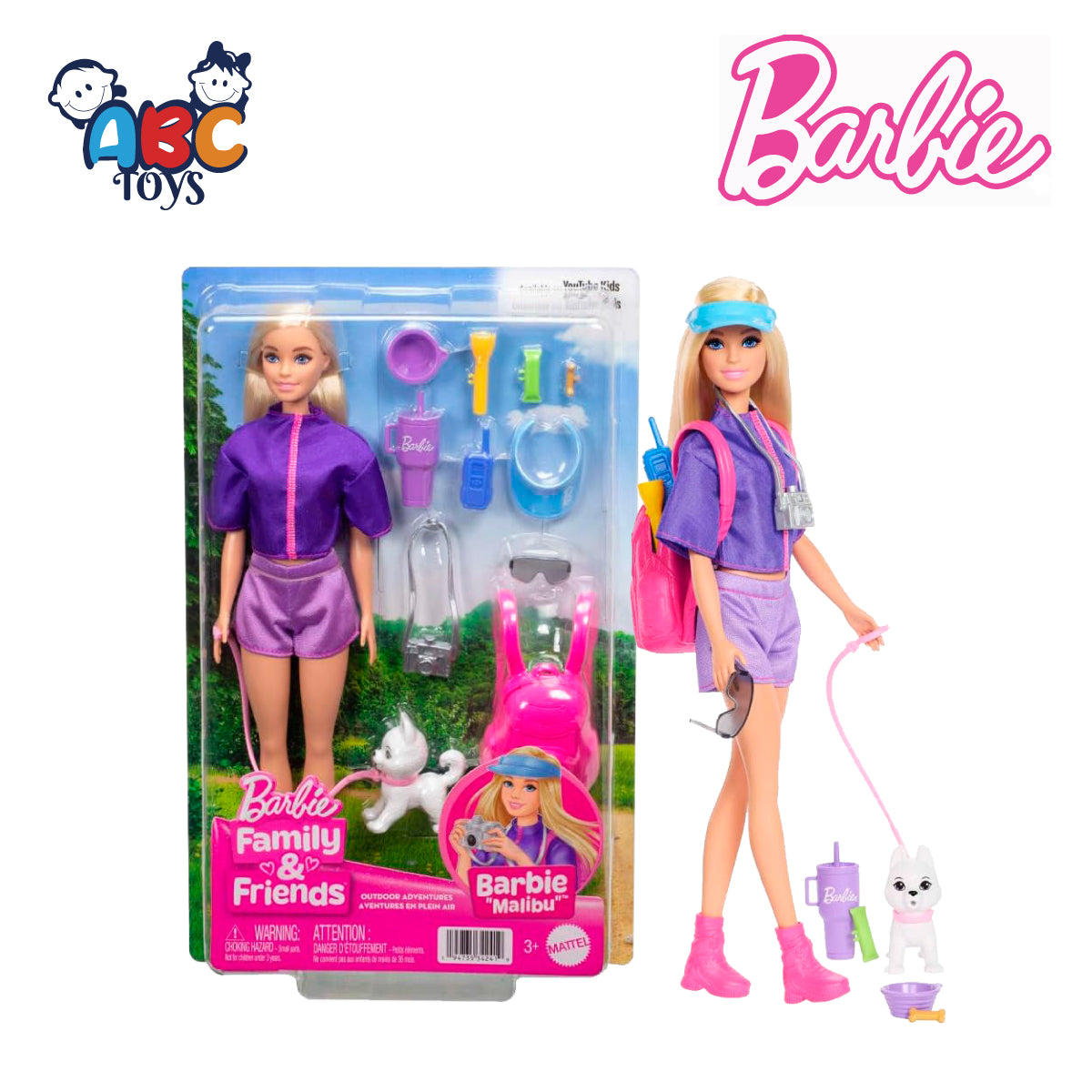 Barbie Friends & Family Malibu Adventures Doll JJV59 Ages 3+