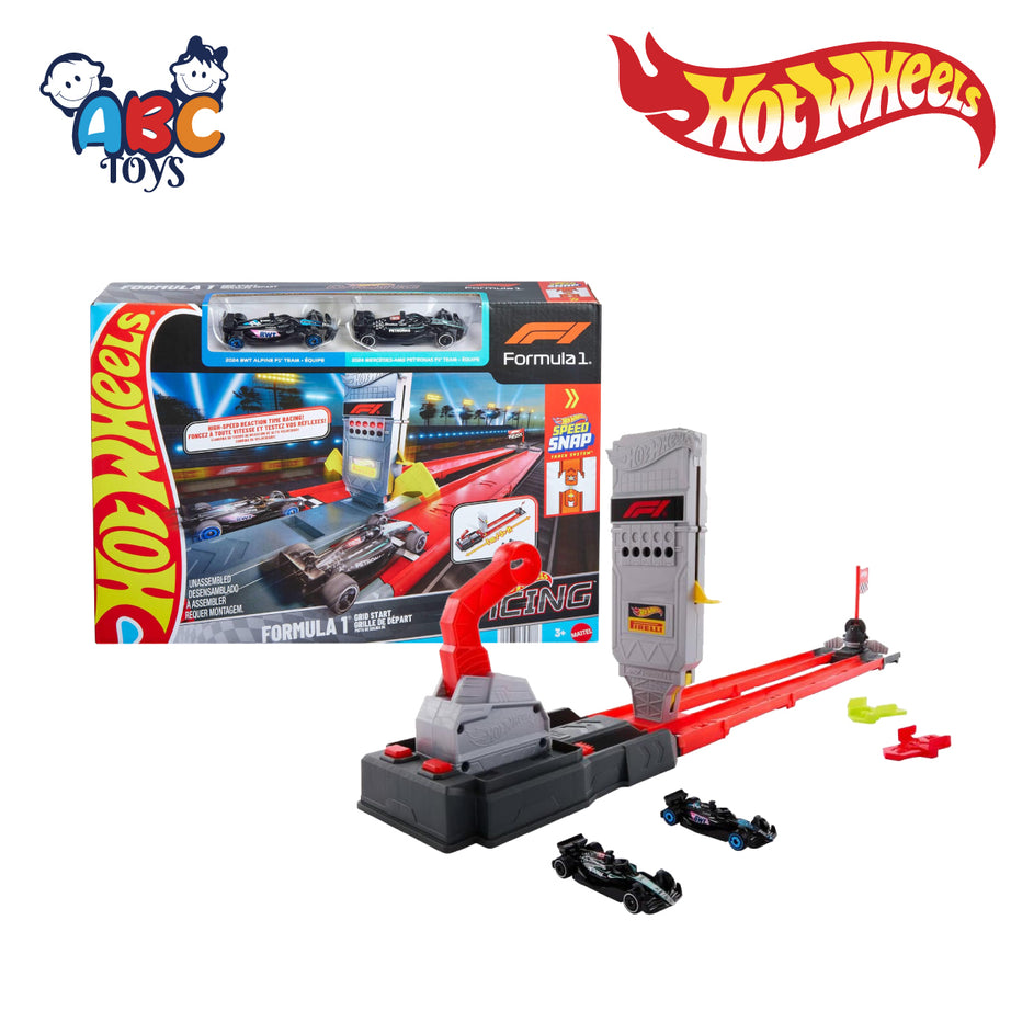 Mattel Hot Wheels Formula 1 Track Set with 2 Die-Cast F1 Car, Age 3+