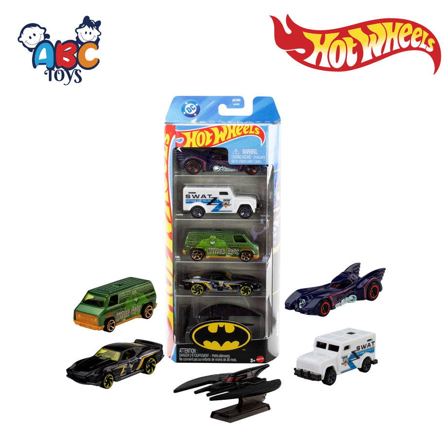 Mattel Hot Wheels JLN10 Batman Race 5 Pack Car, Age 3+