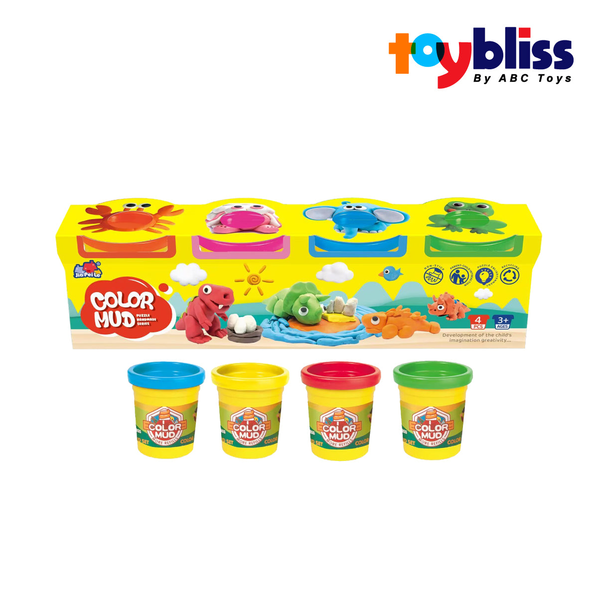 Toybliss Jia Pei Le DIY Color Mud Animal Playset (5838-236), Ages 3+